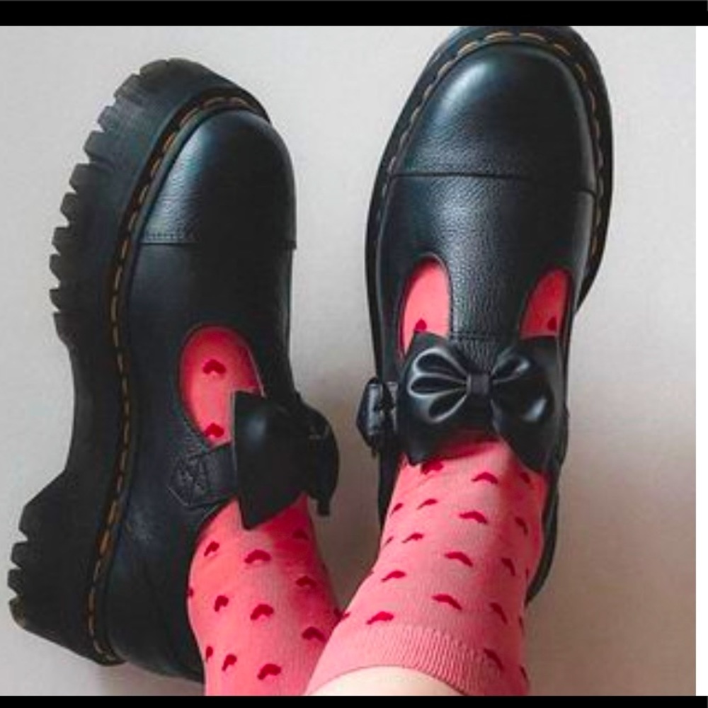 NEW DR MARTENS BETHAN LAZY OAF PLATFORM LEATHER MARY JANES LIMITED EDITION !